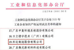 榮譽  科達制造榮列2020年工業(yè)企業(yè)知識產(chǎn)權(quán)運用試點名單